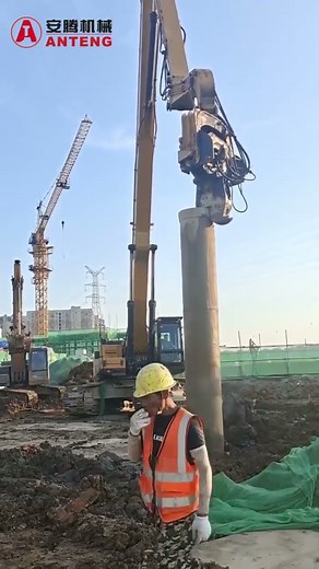 “Excavator Mountain Vibro Hammer | High-Efficiency Pile Driving Attachment” #anteng #excavator