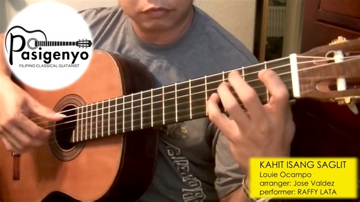 KAHIT ISANG SAGLIT Louie Ocampo performer: RAFFY LATA Follow my artist profile RAFFY LATA on Spotify, iTunes, Apple Music, Amazon Music, Pandora and YouTube Music to listen to more solo guitar music. Kahit Isang Saglit (used as the theme song of the Star Cinema movie of the same title), was originally recorded by Verni Varga in the 1980s. However, it was Martin Nievera's later version that became immensely popular which is why we associate this song more with Martin rather than with Verni. Accor