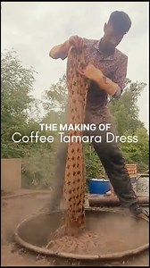 Experience the craftsmanship behind our best-selling coffee Tamara Dress from the Ambal Poove collection. 🌸 || The dress is crafted through the traditional Ajrakh technique, one of the most intricate and time-intensive processes in textile art. || Featuring intricate lotus motifs, this dress is fully block printed with natural dyes by the skilled artisans of Kutch, Gujarat. Each piece goes through countless hands and a detailed process before reaching our production unit, where we craft it into