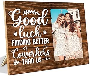 Good Luck Finding Better Coworkers Than Us Wood Picture Frame,Goodbye Farewell Wood Picture Frame for Colleague
