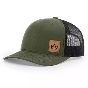 [Hot Item] Custom 6 Panel Trucker Hat Mesh Back Hat with Leather Patch