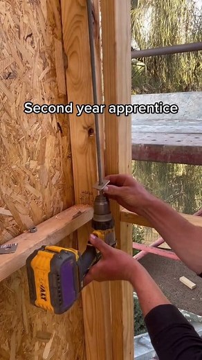 Work smarter not harder. What other creative ways do you thread a nut #construction #constructiontips #carpentry #carpentrytips | Garden Art