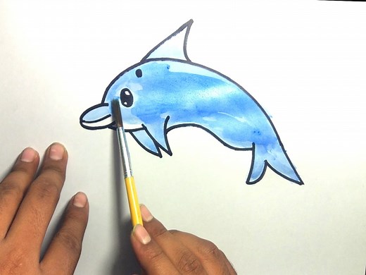 1.9K views · 28 reactions | Draw A Dolphin Step By Step Easy  Draw dolphin for kids !! Dolphin Drawing #animal #animals #animalart #dolphin #dolphins #dolphine #dolphins #dolphin | Anushka's friends zone | Facebook