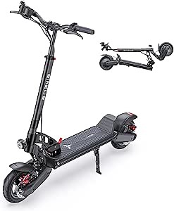 ENGWE Y400 750W Electric Scooter for Adult Up to 32Mph & 24Nm, 499WH Folding Kick Scooters Reach 25Miles Range, 10" Tire E-Scooter with C-Shaped & Rear Suspension for Commuter/Off Road