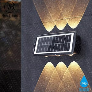 [Hot Item] Solar LED Wall Lamp IP54 Waterproof SMD5050 3000K ABS Solar Light LED Outdoor Decorative Lighting