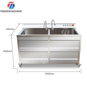 [Hot Item] Commercial Continuous Water Spray Spinach Vegetable Ozone Bubble Washing Machine Industrial Fruit Vegetable Washing Machine