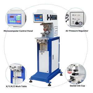 [Hot Item] Large Size 1 Color Ink Cup Pad Tampo Printing Machine