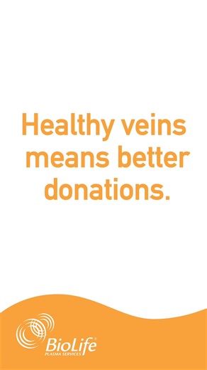7.5K views · 18 reactions | Lower your chances of a #donation deferral by following our healthy vein tips: Stay hydrated, avoid alcohol and caffeine, and do some light curls to get the blood pumping. Learn more #tips at https://bit.ly/4bWY6IS #PlasmaDonation #Plasma #Donors #DonatePlasma #HealthyVeins #Biolife | BioLife Plasma Services | Facebook