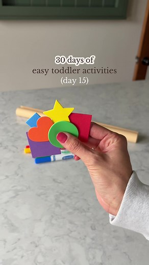 Day 15 of low prep, easy toddler activities - color sorting with shapes @Crayola #toddleractivity #toddleractivities #toddlersoftiktok #toddlerlearningactivities #screenfreeactivities Indoor toddler activity | Toddler learning activities | toddler activities | toddler crafts | easy toddler activities | low prep toddler activities | toddler activities age 1 | activities for 2 year old toddler | toddler activities daycare | activities for 1 year to 2 | toddler activities at home | screen free todd