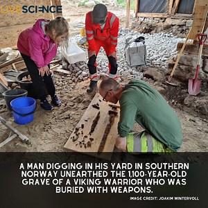 The Viking Age weapon was discovered by a homeowner clearing land for an extension. Read more 👉 https://trib.al/94OiAY3 | LiveScience