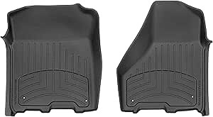 WeatherTech FloorLiner HP Custom Fit Floor Mats for Ram Truck 1500, Ram 1500, Ram 1500 Classic, Ram 2500/3500-1st Row (444781IM), Black