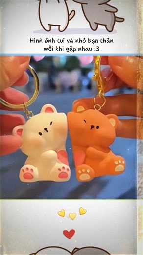 Móc khóa đôi siêu kute #xuhuong #trend #decor