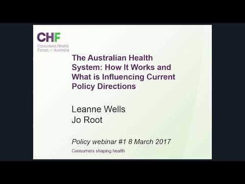 Policy Webinar - Overview of the Australian Health System