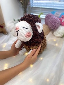 Crochet Lamb Plushie - Hypoallergenic Fluffy Amigurumi Baby Sheep, Stuffed Animal Handmade in Ukraine - Etsy