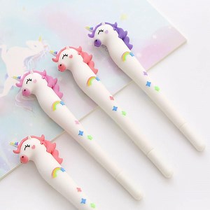 [Hot Item] Creative Kawaii School Student Unicorn PVC Soft Pengel Pen Stationery