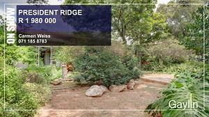 ON SHOW - 14 April 2024 PRESIDENT RIDGE R 1 980 000 13:00 to 14:00 Directions: From Malibongwe, east direction into Cross, 1st left Charmaine, 1st left Andre # 78 Carmen Weiss Property Consultant 071 185 8783 carmen@gaylin.co.za Registered at PPRA Address: 78 Andre Avenue, President Ridge Erf No: 77 Land Size: 1487 plus Sqm House Size: Approx 325 Sqm Rates: R 1 417,54 Sewer: R 989,51 Refuse: R 464,60 Price: R 1 980 000,00 TRULY A UNIQUE HOME FOR THE DISCERNING FEW......A SALUTE TO YESTERYEAR. CL