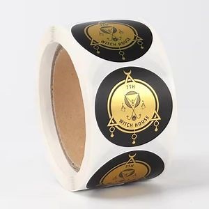 [Hot Item] Vinyl Cosmetic Logo Sticker Transparent Gold Foil Sticker Clear Perfume Labels