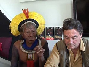 Tribal chief campaigns against Amazon dam