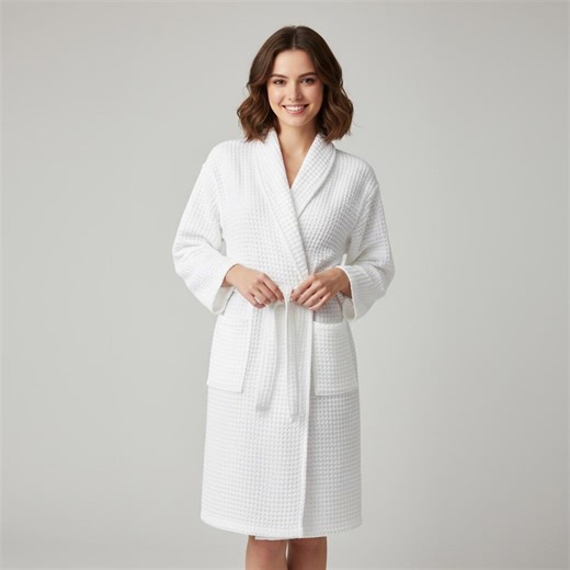 Waffle Cotton Hooded Bathrobe Unisex Lightweight Spa Robe for Men Women Breathable Waffle Robe Gift Soft Cotton Dressing Gown - Etsy