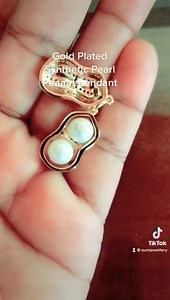 Rs 1600 Stylish Gold Plated Peanut synthetic pearl pendant Contact 0765652044 #aum #AUM #aumjewellery #goldplatedjewelry #srilankanjewelrystore | AUM Jewellery