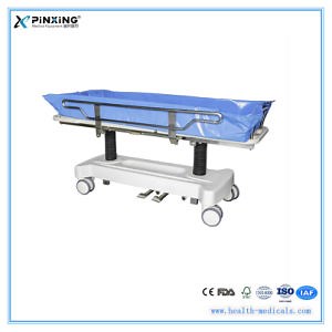 [Hot Item] Good Quality Stainless Steel Hydraulic Hospital Shower Bed Medical Bath Trolley
