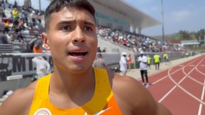 Walnut, 20 de abr (CSFmag) - El velocista morelense, Luis Avilés, cronómetro 45 segundos 89 centésimas en 400 metros del evento Mt Sac Relays el 20 de abril. | Correr Sin Fronteras