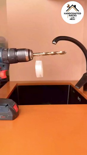 Tape trick for clean drilling #handytips #handcraftedhacks #drillhack #tapetrick #diyideas #easyfix #clevertools | Handcrafted Hacks