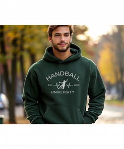 Handball Uni Hoodie - Trendiger Kapuzenpullover für Handballer - personalisierbare Jahreszahl - Geschenk für Handballspieler - Etsy.de
