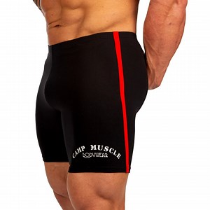 Mens Spandex Bodybuilding Gym Shorts - Black/red - Etsy