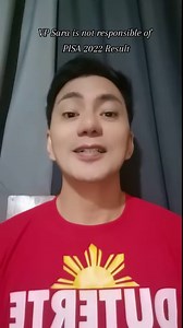 VP Sara is not responsible for 2022 Pisa Result, she is not even elected yet during the time the test was taken. #saraduterte #dutertelegacy #DepEd #PISA | IHeartPinas