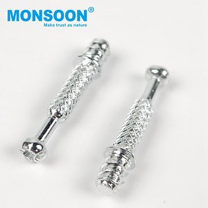 [Hot Item] Furniture Hardware Connector Lock Cam Cabinet Wood Door Joint Nut Connector Bolt Sliver Galvanized Connecting Fittings Cam Connector Bolt