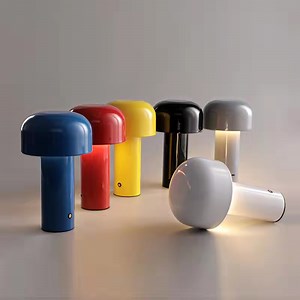 [Hot Item] Rechargeable Mushroom Night Light Metal LED Restaurant Table Lamp