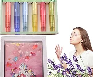 apthcry Shake It Up Sensory Unicorn Journal & Pen Diffuser Set, Journal for Teen Girls 5 Floral Scents, Variety