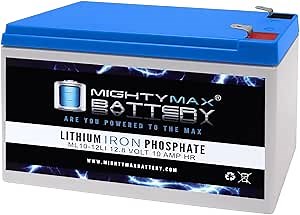 Mighty Max Battery 12V 10AH Lithium Replacement Battery for Cyclops Spotlight Cyc-S1500