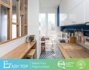 [Hot Item] Affordable Small White Cupboard Solid Wood Modern Design Modular Kitchen Cabinets Furniture