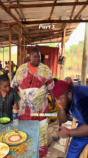 His hungry children and wife met him eating with his side chick | eat