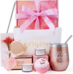 Birthday Gifts For Woman – Gifts For Woman Best Friend Unique Happy Birthday Gift For Her Mom Sister Female Best Birthday Gift Boxes Thank You Gift Set For Festival (Rose Gold)