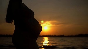 Poignant Moment Unfolds Silhouette Pregnant Woman Stock Footage Video (100% Royalty-free) 1108297555 | Shutterstock