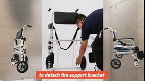 Shower Chair with Wheels, Foldable Height Adjustable Shower Wheelchair, Sturdy Rolling Shower Chair with Large Commode for Seniors, 220lbs Capacity(Aluminum Alloy)