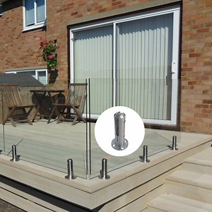 [Hot Item] Hotel Villa Decoration Banister Square Glass Clamp Stair Railing Fittings