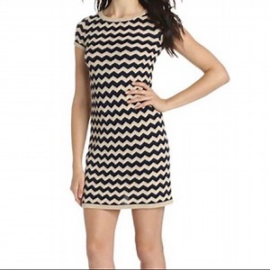 Lilly Pulitzer Santana Sweater Dress True Navy Gold Metallic Dazzle Stripe Small