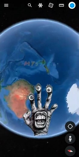 Creepy hand Found on Google Earth 🌎, weird Things caught on camera#googleearth #shorts
