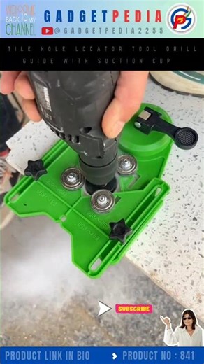 Tile Hole Locator Drill Tool with Suction Cup #shorts #youtubeshorts #drill
