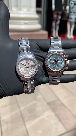Peter Marco on Instagram: "In depth explanation on Two Highly Coveted Rolex Platinum Pieces! 易 50th Anniversary Platinum Rolex Daytona and a 39mm Platinum Pearlmaster Masterpiece with Factory set Dial, Bezel and Centerlinks 流 #rolex #platinum #daytona #watches #watchcollector #watchfam #watchesofinstagram"