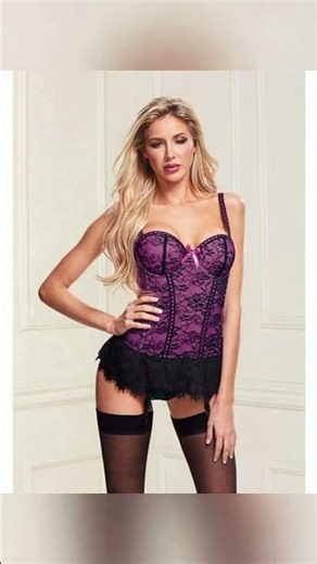Regal Lace: Baci Bustier & G-string in Purple