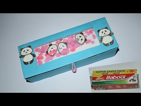 Empty Toothpaste Box Crafts | How to make Storage Box with Colgate Box | Best out of Waste Ideas