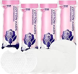 START MAKERS Cotton Rounds 550 Count - Cotton Pads for Face Disposable Makeup Removal Facial Premium Toner Pads Soft Face Nail Cleansing Pads
