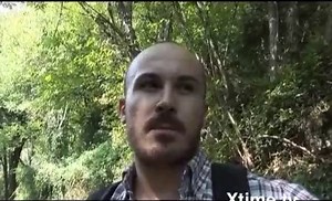Walk with lady gave in sex in nature