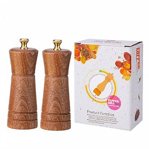 [Hot Item] Refillable Salt Grinder Wood Salt and Pepper Grinders Mill with Adjustable Coarseness Bl18186