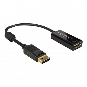 Adaptateur vidéo - DELOCK - DisplayPort vers HDMI - 20 cm - Support 4K - Noir